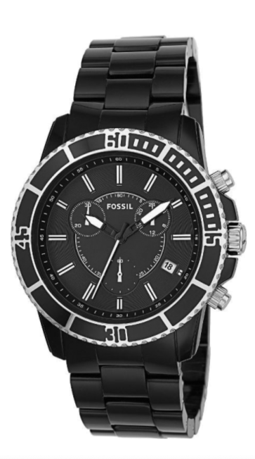 Horlogeband Fossil CH2623 Kunststof/Plastic Zwart 20mm